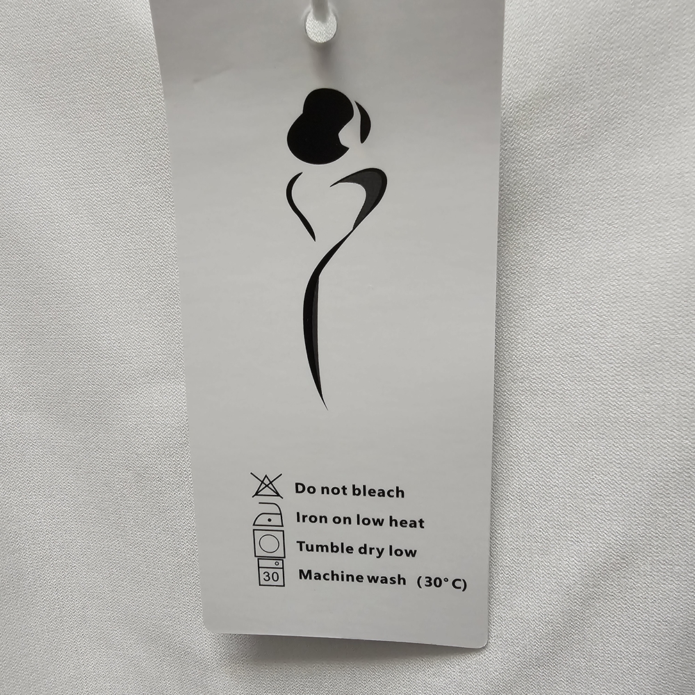 XL OFEEFAN Chic White Puff Sleeve Mini Dress NWT Feminine Tie Back Neckline - Picture 4 of 7